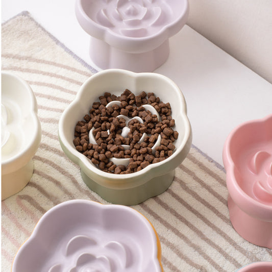 Ceramic Slow Feeder Pet Bowl