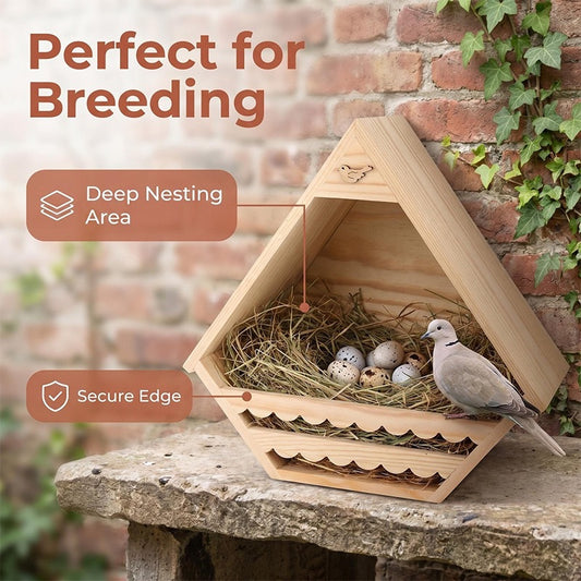 Hanging Pine Wood Bird Nest House