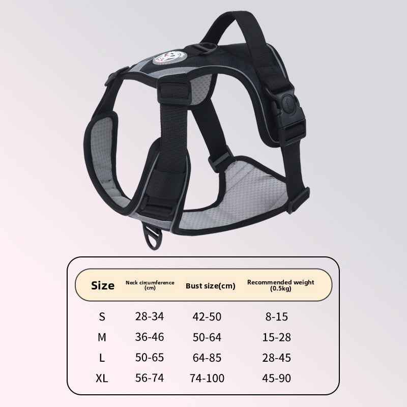 Dog Chest Strap Traction Rope Vest Type Large Dog Adjustable Traction Rope