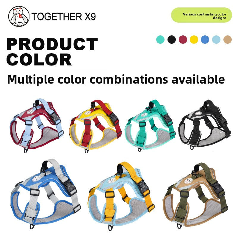 Dog Chest Strap Traction Rope Vest Type Large Dog Adjustable Traction Rope