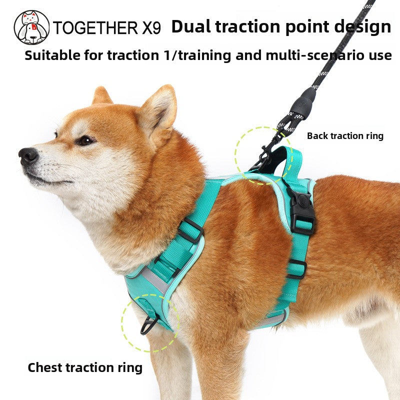 Dog Chest Strap Traction Rope Vest Type Large Dog Adjustable Traction Rope