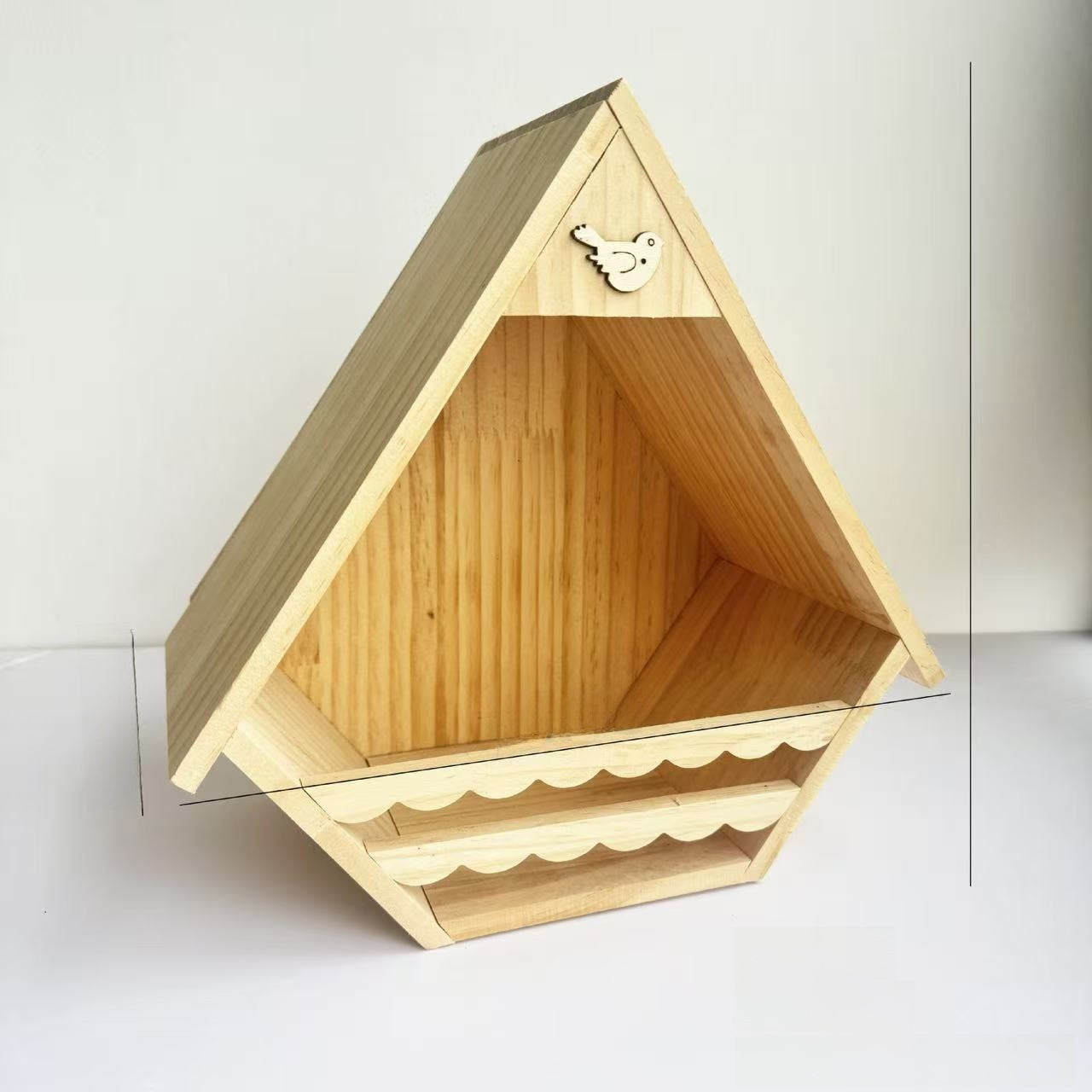 Hanging Pine Wood Bird Nest House