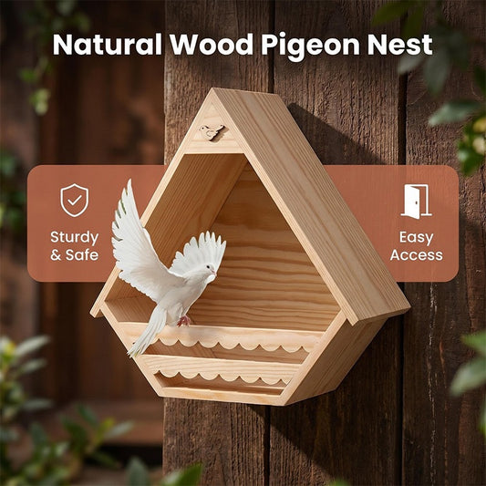 Hanging Pine Wood Bird Nest House
